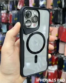 İphone 15 Pro T-Max MagSafe Uyumlu Siyah Silikon Kılıf thumbnail 1