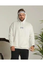 Sevgili Kombini Çift Unisex Oversize Baskılı Sweatshirt Beyaz - 4