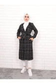 Kadın Şanel Kumaş Kap Siyah - 1