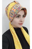 Kadın Desenli Atkı Şapka Bone - 1