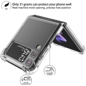Samsung Z Flip 4 Şeffaf Korumalı Silikon Kapak & Kılıf thumbnail 5