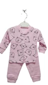 uğurböceğiçocuk Pupil Çocuk Pijama Takım Önü Çıtçıtlı Desenli Aylık - 3