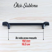 Duru 192 mm Siyah Metal Kulp Mobilya Çekmece Mutfak Dolabı Kulpları Dolap Kapak Kulbu Kulpu thumbnail 6