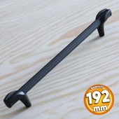 Duru 192 mm Siyah Metal Kulp Mobilya Çekmece Mutfak Dolabı Kulpları Dolap Kapak Kulbu Kulpu thumbnail 1
