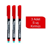 Pin 700 Asetat Kalemi S Uç Kırmızı 3 Adet thumbnail 1