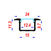 Mutfak Dolabı ve Tezgah Altı Gömme LED Armatür 24V 3000K 150CM - 3