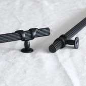 Emir 192 mm Siyah Metal Kulp Mobilya Mutfak Çekmece Dolabı Dolap Kulpu Kapak Kulpları Kulbu - 5