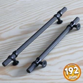 Emir 192 mm Siyah Metal Kulp Mobilya Mutfak Çekmece Dolabı Dolap Kulpu Kapak Kulpları Kulbu - 1