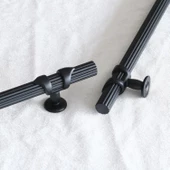 Emir 224 mm Siyah Metal Kulp Mobilya Çekmece Mutfak Dolap Dolabı Kapak Kulpu Kulpları Kulbu thumbnail 4