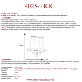 Eray Aydınlatma 4025-3 KR 3 Toplu Krom Led Avize thumbnail 2