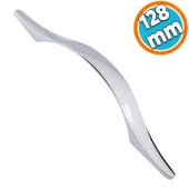 Mobilya Mutfak Dolabı Çekmece Dolap Kapak Kulpu Kulbu Krom Metal Kulp128 mm thumbnail 1