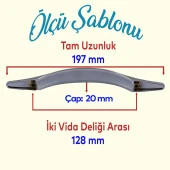Mobilya Mutfak Dolabı Çekmece Dolap Kapak Kulpu Kulbu Krom Metal Kulp128 mm thumbnail 2