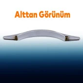 Mobilya Mutfak Dolabı Çekmece Dolap Kapak Kulpu Kulbu Krom Metal Kulp128 mm thumbnail 4