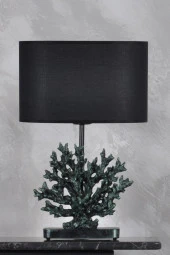 qdec Modern Dizayn Mercan Abajur Yeşil Siyah thumbnail 1