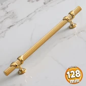 Emir 128 mm Gold Altın Metal Kulp Çekmece Mobilya Mutfak Dolabı Dolap Kapak Kulpları Kulbu Kulpu thumbnail 1
