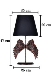 qdec Modern Dizayn Melek Abajur Gümüş-Lacivert thumbnail 2