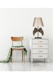 qdec Modern Dizayn Melek Abajur Gümüş-Lacivert thumbnail 3