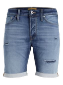 JACK JONES Erkek Yırtık Desenli Kot Şort 12252181 - 5