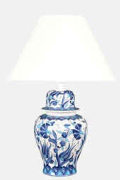 qdec Bleu Blanc Şah Vazo Abajur Turkuaz Lale Karanfil K.Beyaz - 1