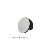 Yarım Ay Yapışkanlı Kapı Yer Zemin Tamponu Stoper Siyah 3,5 cm - 3