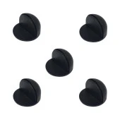 5 Adet Yarım Ay Yapışkanlı Kapı Tamponu Stoper Siyah 3,5 cm - 1