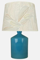 qdec Seramik Küp Vazo Abajur AçıkMavi - VectorTüy - 1