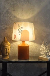 qdec Seramik Küp Vazo Abajur Hardal - Bohem thumbnail 2