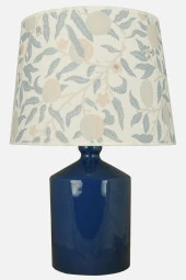 qdec Seramik Küp Vazo Abajur Mavi - Nar - 1