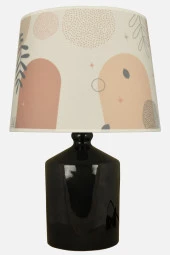 qdec Seramik Küp Vazo Abajur Siyah - Bohem thumbnail 1