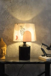 qdec Seramik Küp Vazo Abajur Siyah - Bohem thumbnail 2