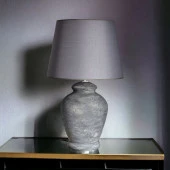 Qdec Vintage Seramik Abajur Rustik Modern Gri - Fransız Gri - 1