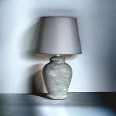 Qdec Vintage Seramik Abajur Rustik Modern Gri - Fransız Gri - 2
