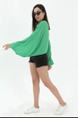 Yarasa Kol Gömlek - Yeşil thumbnail 3