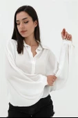 Yarasa Kol Gömlek - Ekru thumbnail 3