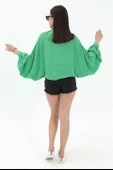 Yarasa Kol Gömlek - Yeşil thumbnail 4