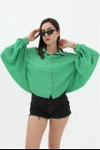 Yarasa Kol Gömlek - Yeşil thumbnail 1