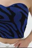 Zebra Desen Triko Crop - SaksMavisi thumbnail 4