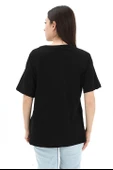 Bisiklet Yaka Kovboy Şapkalı Süprem T-shirt - Siyah - 3