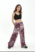 Dalga Desenli Pantolon - Mor thumbnail 1