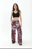 Dalga Desenli Pantolon - Mor thumbnail 3