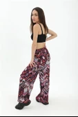 Dalga Desenli Pantolon - Mor thumbnail 4