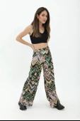 Dalga Desenli Pantolon - Yeşil thumbnail 3