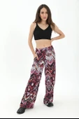 Dalga Desenli Pantolon - Mor thumbnail 2