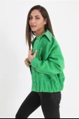 Beli Lastikli Çıtçıtlı Bergamo Gömlek Ceket - Yeşil thumbnail 4