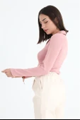 Uzun Kol Polo Yaka Triko - Pudra thumbnail 4