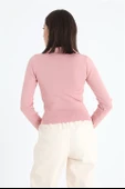 Uzun Kol Polo Yaka Triko - Pudra thumbnail 5