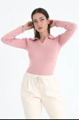 Uzun Kol Polo Yaka Triko - Pudra thumbnail 1