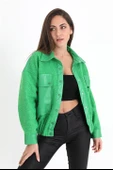Beli Lastikli Çıtçıtlı Bergamo Gömlek Ceket - Yeşil thumbnail 6