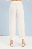 Takım Nakış Detaylı Viskon Gömlek Pantolon - Ekru thumbnail 6