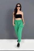 Yüksek Bel Cepli Jogger Pantolon - Yeşil thumbnail 2